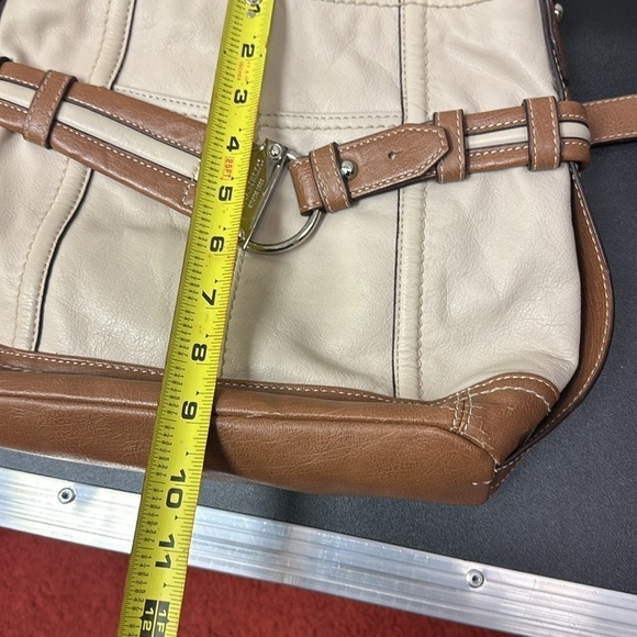 Tignanello tan and brown genius leather ladies shoulder Purse - Picture 8 of 8